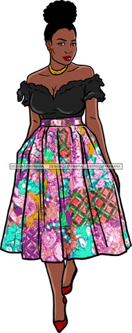 Afro Beautiful Woman Fashion Female Girl Model Dress Goddess Diva Classy Lady .SVG Cut Files For Silhouette Cricut and More!