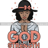 Afro Woman Praying God Lord Faith SVG Cutting Files For Silhouette Cricut and More