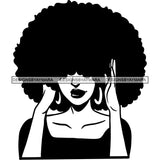 Afro African American Lady Woman Classy Nubian SVG Cutting Files