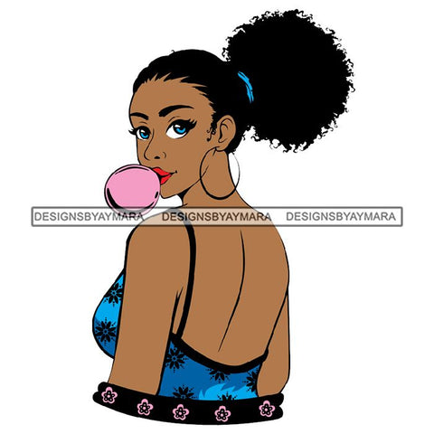 Afro African Lady Pretty Face Goddess Glamour Fashion Vector SVG Cutting Files