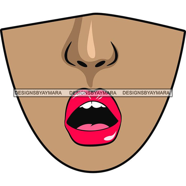 Funny Half Face Cute Designs For Mask Virus Protection SVG Cutting Files