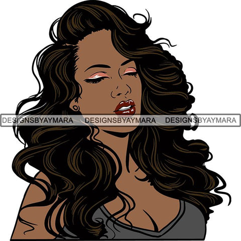 Afro Woman Nubian Melanin Popping Unique Design SVG Cutting Files For Silhouette Cricut and More