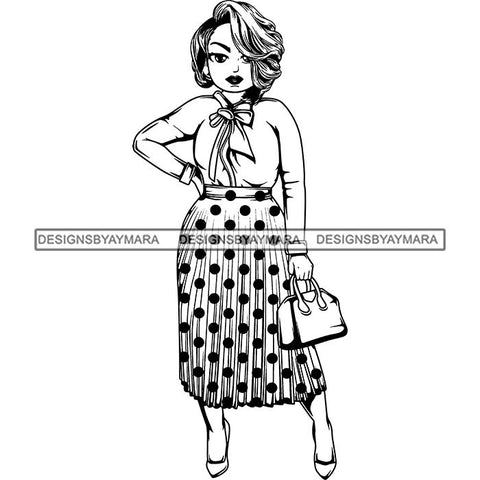 Afro Classy Lola Elegance Glamour Church Lady .SVG Clipart Vector Cutting Files For Circuit Silhouette Cricut and More!