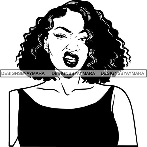 Afro Independent Successful Woman SVG Cutting Files For Silhouette Cricut and More