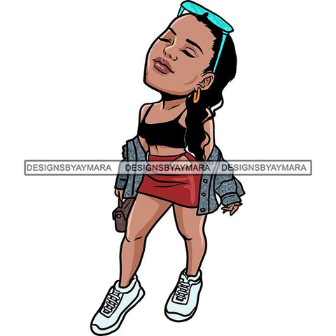 Fashion Woman Model Posing Summer Outfit Vogue Goddess Glamour Trendy Clothing Vector SVG Cutting Files