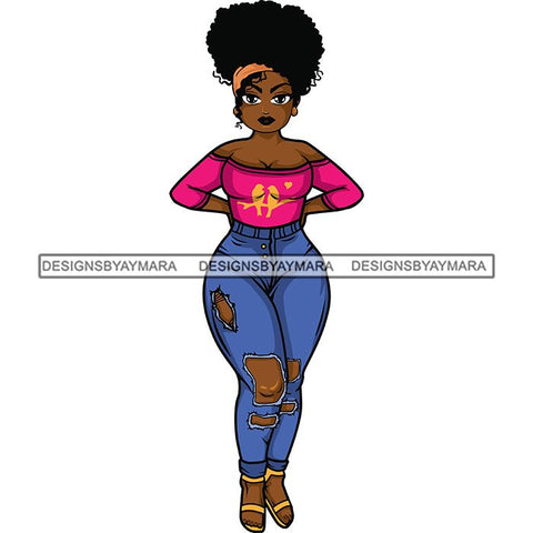 Afro Lola Sassy Exotic Curvy Thick Goddess .SVG Cutting Files For Silhouette and Cricut and More!