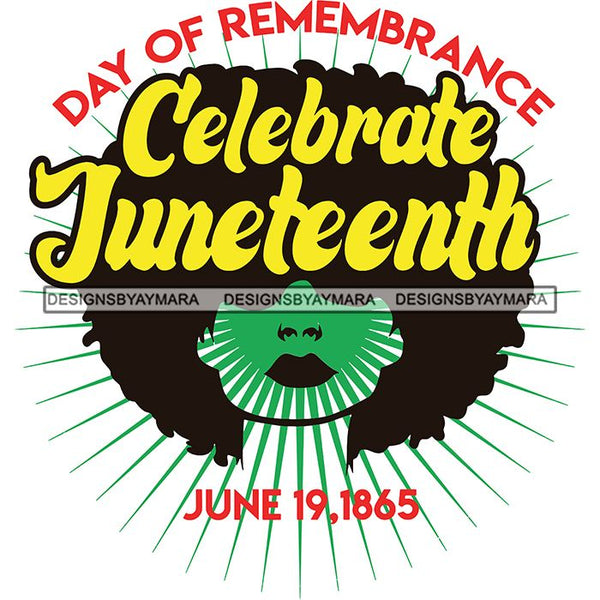 Juneteenth Emancipation Freedom June 19 Holiday African American History  SVG PNG JPG Vector Cutting Files