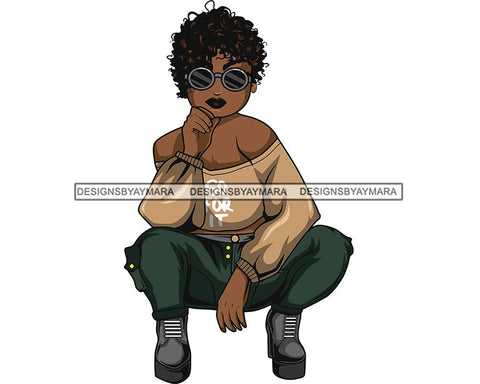 Afro Lola Boss Lady Diva Style .SVG Cutting Files For Silhouette and Cricut and More!