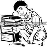 Back to School Kid Student Education Supplies .SVG Cut Files for Silhouette and Cutting