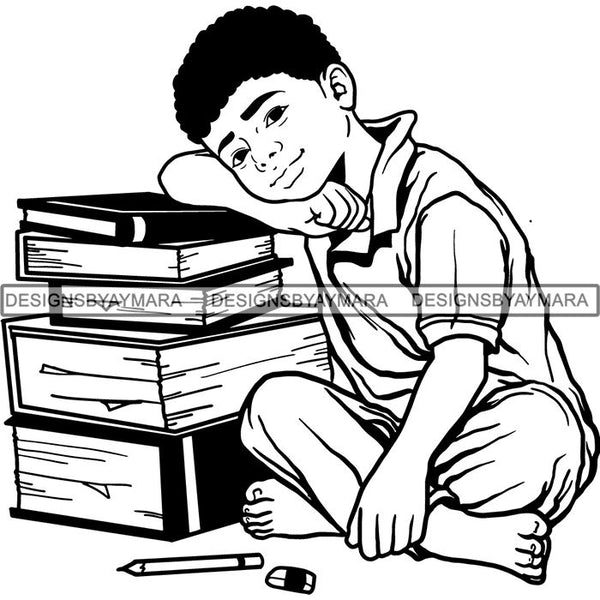 Back to School Kid Student Education Supplies .SVG Cut Files for Silhouette and Cutting