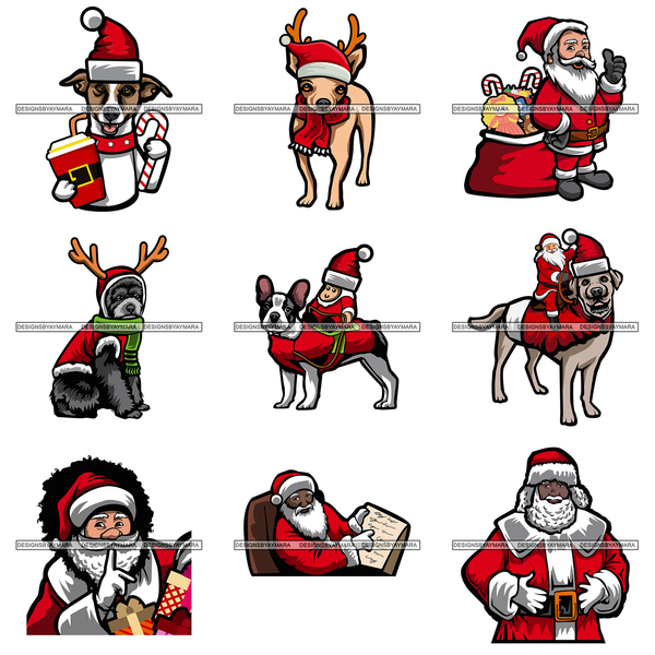 Mega Bundle 106 Christmas Designs Cold Weather Snow Santa Winter SVG PNG JPG Cutting Designs Silhouette Sublimation