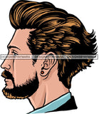 Attractive Caucasian White Man Bearded Hipster Model Fashion Male Guy Hombre Masculino Guapo Stylish Close-up Sexy Macho Manly SVG Files For Cutting