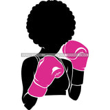 Strong Afro Woman SVG Cancer Survivor Cutting Files For Silhouette Cricut and More