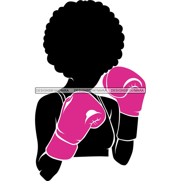 Strong Afro Woman SVG Cancer Survivor Cutting Files For Silhouette Cricut and More