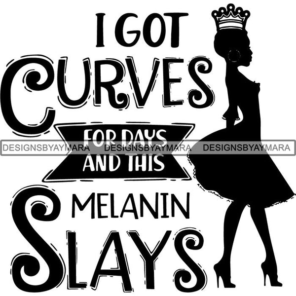 Black Queen Nubian Melanin Quotes .SVG Files For Silhouette and Cricut