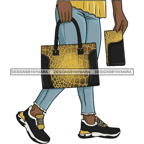 Purse Bag Shoes High Heels Glamour Luxury Fashion Shine SVG Clipart Vector Cutting Files