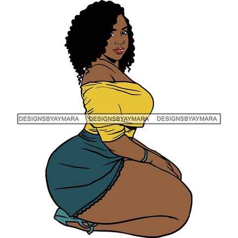 BBW Thick Thigh Woman Sassy Exotic Curvy Big Bone Goddess .SVG Cutting Files For Silhouette and Cricut and More!