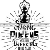 Black Queen Nubian Melanin Quotes .SVG Files For Silhouette and Cricut