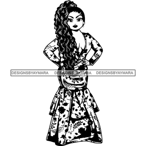 Afro Lola Boss Fashion Diva Glamour .SVG Cutting Files For Silhouette and Cricut and More!