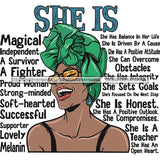 Afro Woman She's Successful Quotes SVG Files For Cutting and More!