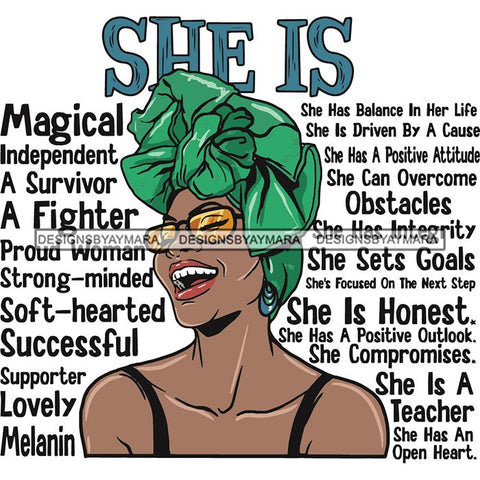 Afro Woman She's Successful Quotes SVG Files For Cutting and More!