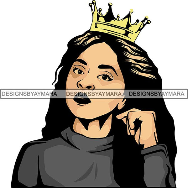 Afro Beautiful Woman Goddess Diva Classy Lady .SVG Cut Files For Silhouette and Cricut
