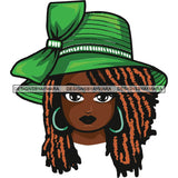 Afro Lola Wearing Hat Church Lady .SVG Clipart Vector Cutting Files