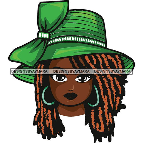 Afro Lola Wearing Hat Church Lady .SVG Clipart Vector Cutting Files