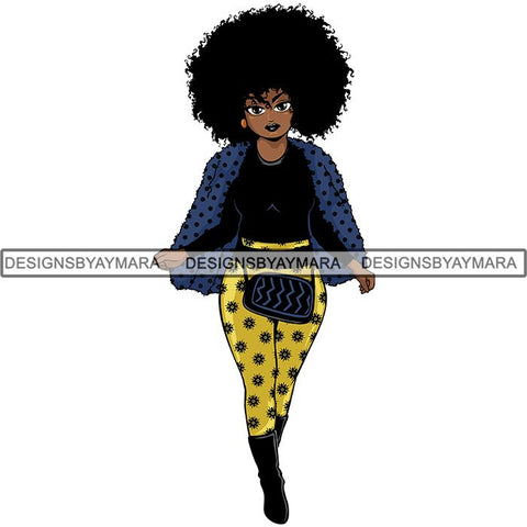 Afro Lola Boss Lady Quotes SVG Cutting Files For Silhouette Cricut and More