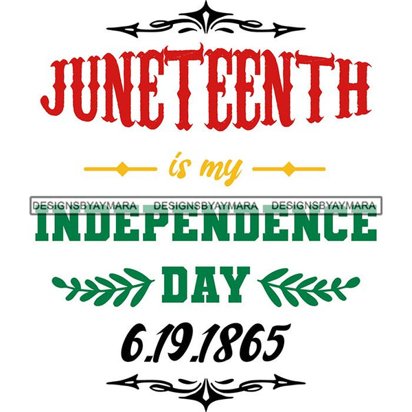 Juneteenth Emancipation Freedom June19 Holiday African American History  SVG PNG JPG Vector Cutting Files