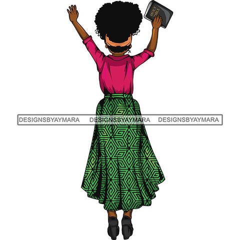 Afro Lola Praying Begging Asking God Lord Faith Strength .SVG Vector Clipart Cutting Files For Silhouette Cricut and More!