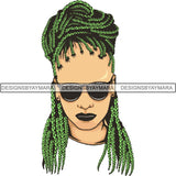 Afro Woman Braids Dreads Dreadlocks Hairstyle PNG Print File Not For Cutting
