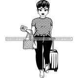 Lola Travel Vacation Getaway Black Proud Woman Traveling .SVG Cutting Files For Silhouette and Cricut and More!