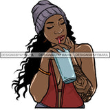 Afro Woman Tattoo Sexy Melanin Nubian Goddess PNG Files For Print Not For Cutting