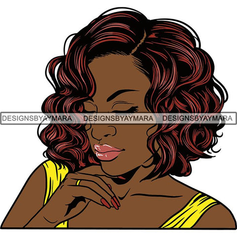 Afro Woman Nubian Melanin Popping Unique Design SVG Cutting Files For Silhouette Cricut and More