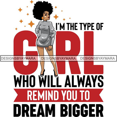 Afro Lola Boss Lady Quotes SVG Cutting Files For Silhouette Cricut and More