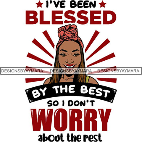 Black Proud Woman God Blessings Life Quotes SVG Files For Cutting and More
