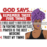 Afro Woman God Lord Life Quotes SVG Cutting Files For Silhouette and Cricut and More!
