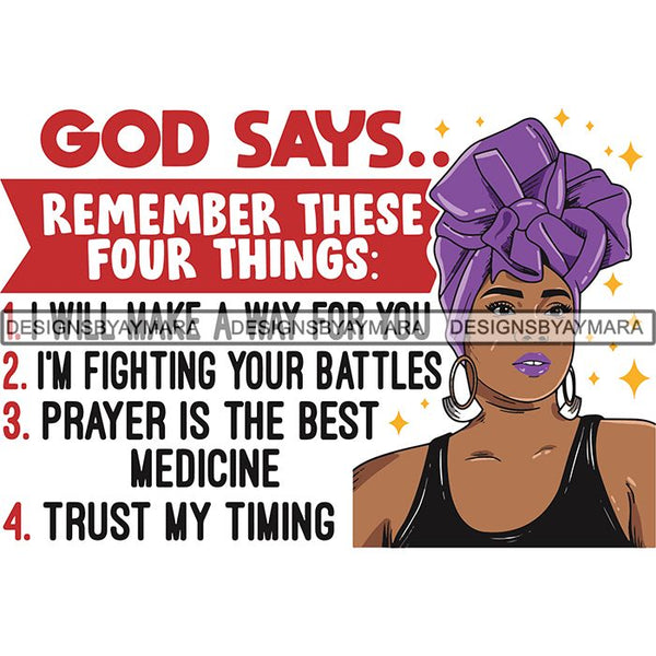 Afro Woman God Lord Life Quotes SVG Cutting Files For Silhouette and Cricut and More!