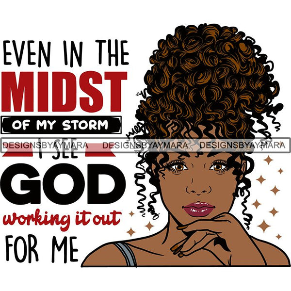 Afro Boss Lady Lord Life Quotes SVG Files For Cutting and More