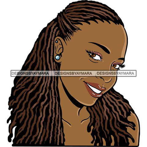 Afro Black Woman Sister-lock Hairstyle Beautiful Diva .SVG Cutting Files For Silhouette Cricut and More!