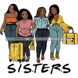 Ladies Getaway Vacation Trip Travel Adventure Best Friends Forever Buddy Sister Divas Melanin Girlfriends SVG Files For Cutting and More!