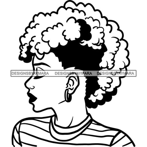 Afro African American Lady Woman Classy Nubian SVG Cutting Files