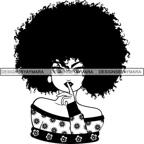Afro Lola Boss Lady Quotes SVG Cutting Files For Silhouette Cricut and More