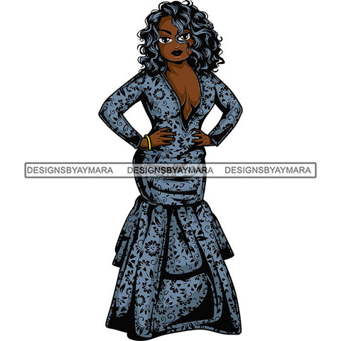 Afro Lola Boss Fashion Diva Glamour .SVG Cutting Files For Silhouette and Cricut and More!
