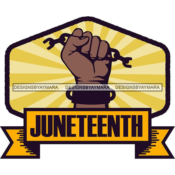 June 19 Juneteenth Emancipation Freedom Holiday African American History  SVG PNG JPG Vector Cutting Files