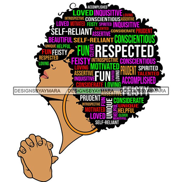 Afro Succesful Woman Hair Quotes Black Lives Matter Proud Roots Nubian Melanin SVG Cut Files