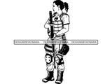 Military Woman USA Proud Melanin SVG Cut Files