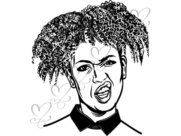 Afro Beautiful Black Woman SVG African American Ethnicity Afro Puffy Hairstyle Beauty Salon Queen Diva Classy Lady  Beautiful People Beauty Salon Princess