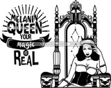 Afro Queen Goddess Melanin Nubian Glamour .SVG Cutting Files For Silhouette and Cricut